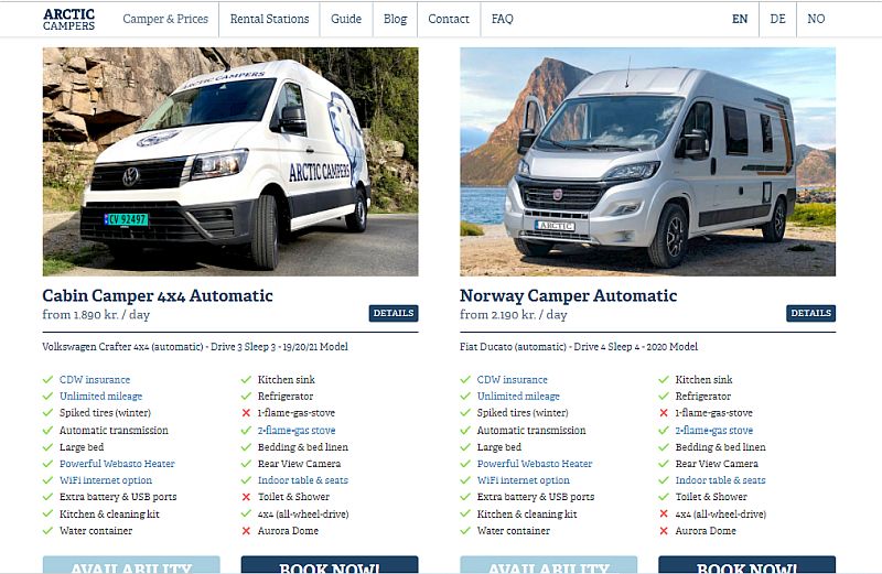 10 Best Campervan & Motorhome Rentals in Norway